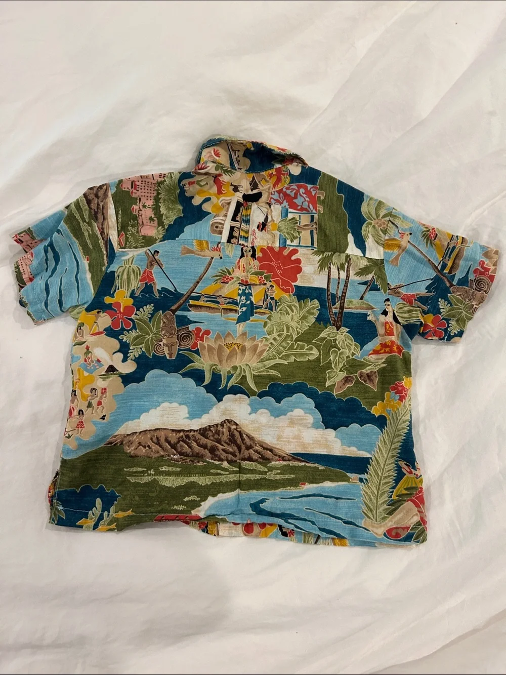 Tori Richard Kids' Short-Sleeve Hawaiian Shirt boat day 2T 3T